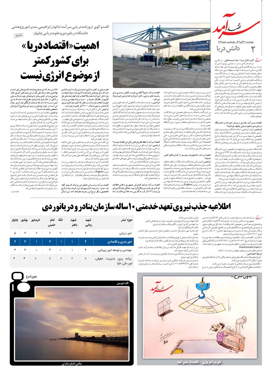 روزنامه تاریخ ۲۳ آبان ۱۴۰۳