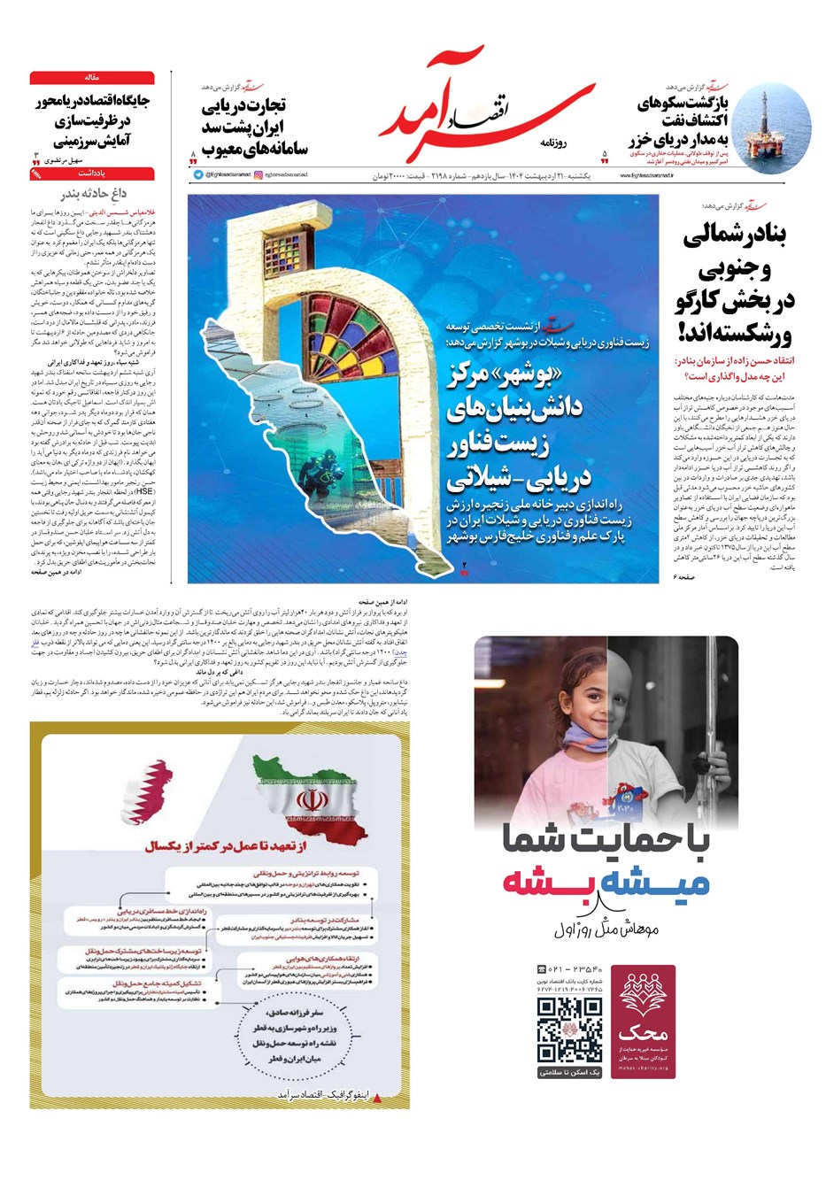 روزنامه تاریخ ۲۲ اردیبهشت ۱۴۰۴