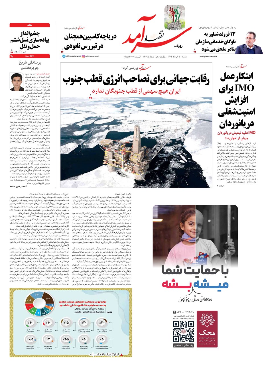 روزنامه تاریخ ۴ خرداد ۱۴۰۴