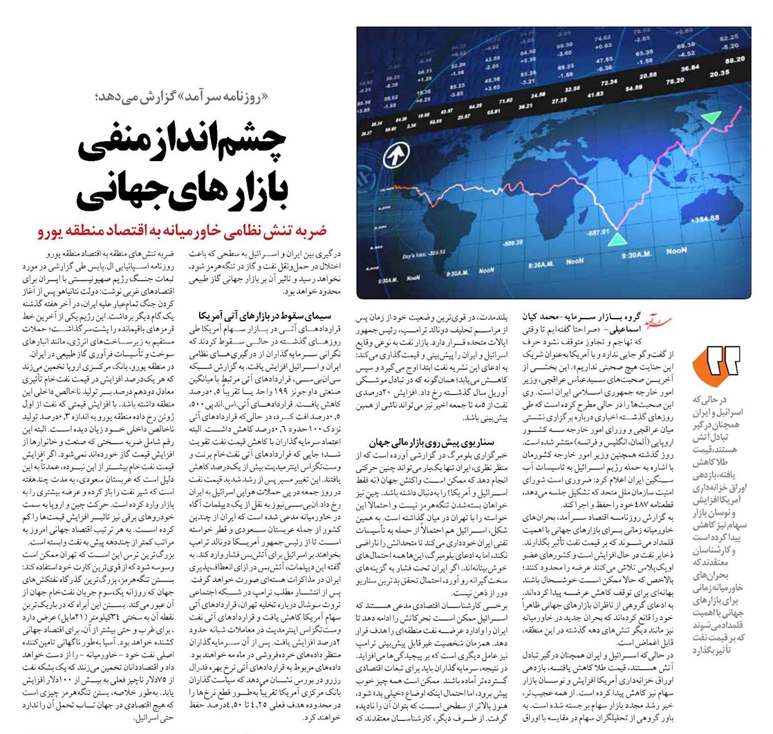 چشمانداز منفی بازارهای جهانی