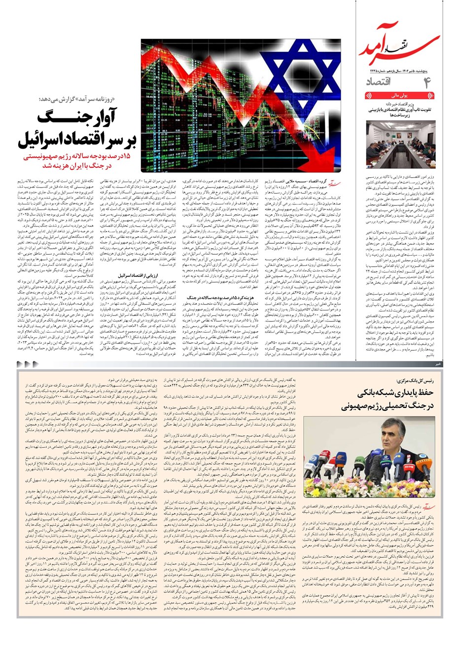 روزنامه تاریخ ۶ تیر ۱۴۰۴