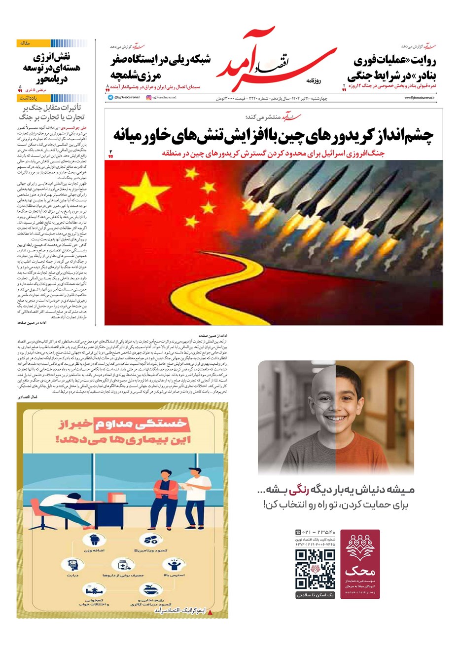 روزنامه تاریخ ۱۲ تیر ۱۴۰۴