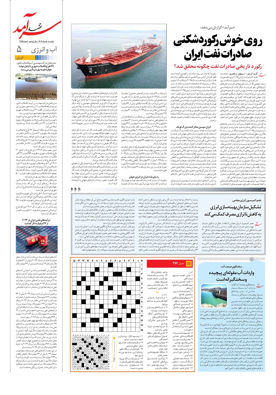 روزنامه تاریخ ۶ مرداد ۱۴۰۴