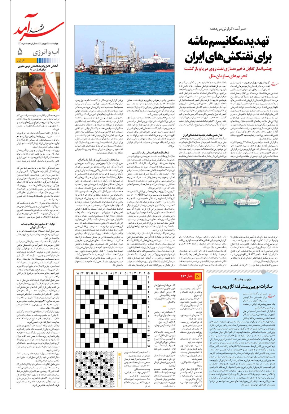 روزنامه تاریخ ۲۷ شهریور ۱۴۰۴