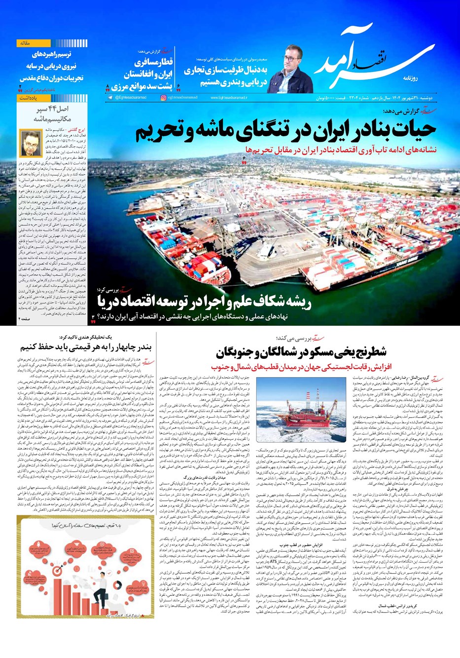 روزنامه تاریخ ۱ مهر ۱۴۰۴