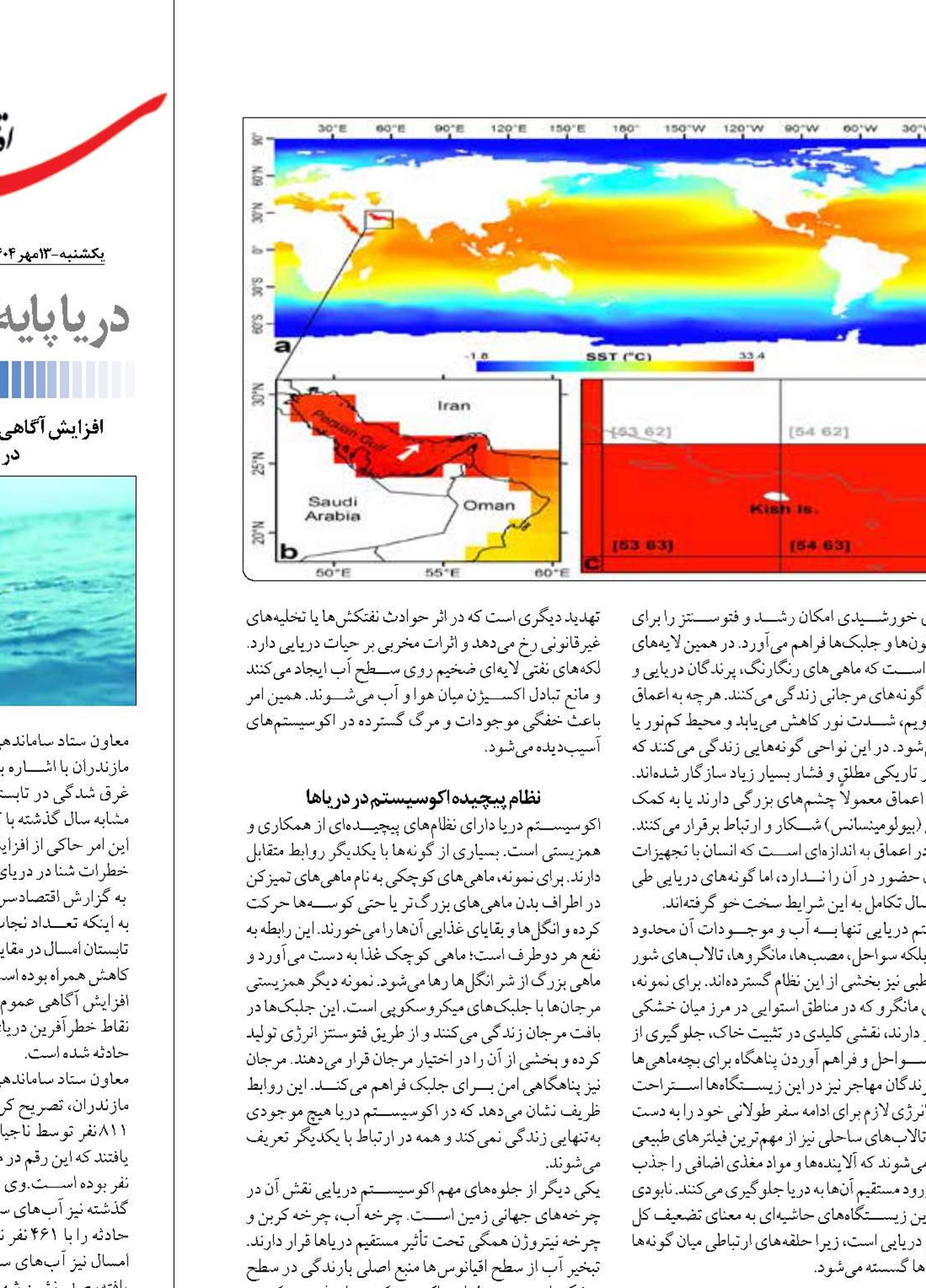 دورنمای زنجیره غذایی جهان در اکوسیستم اقیانوس‌ها