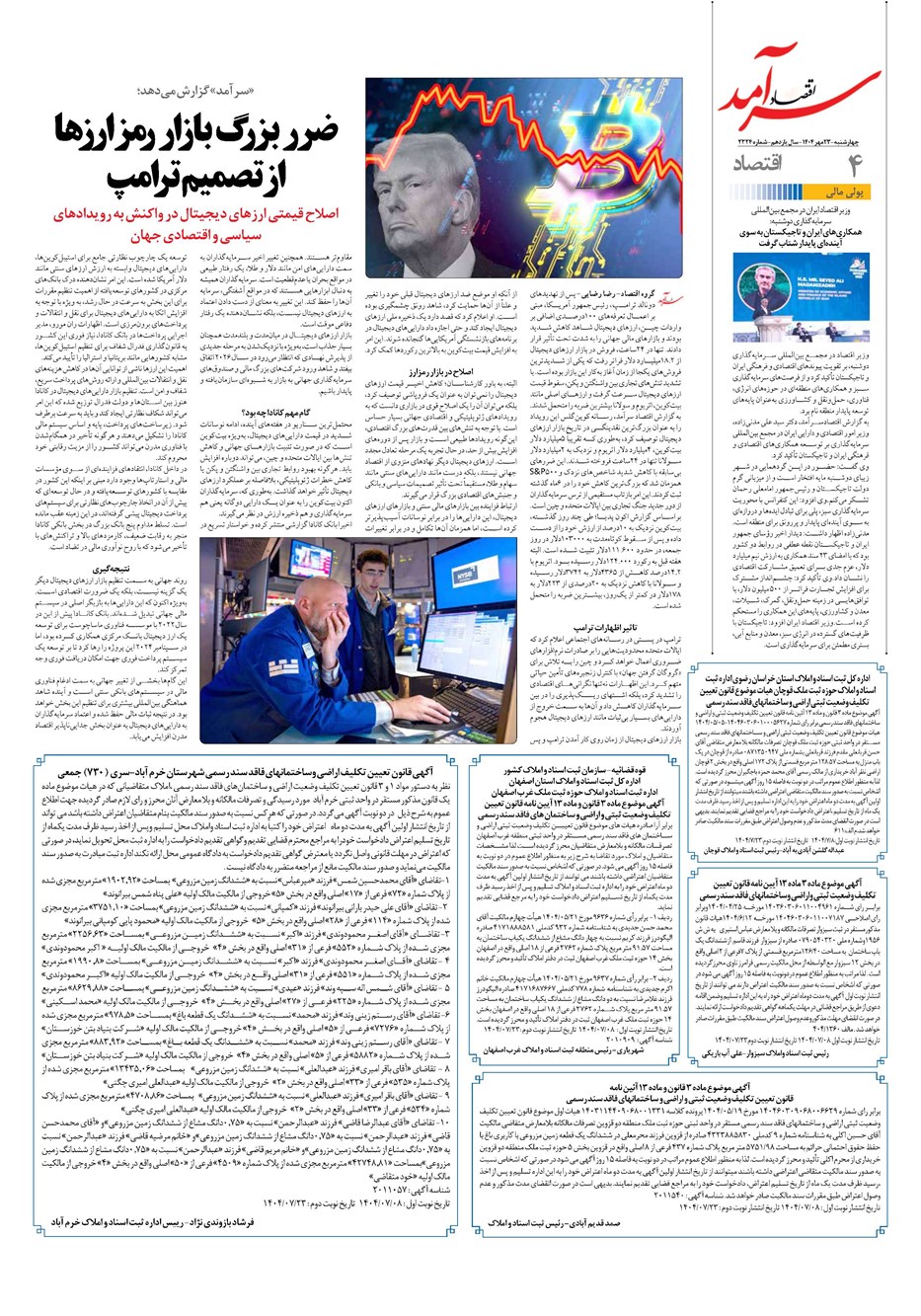 روزنامه تاریخ ۲۴ مهر ۱۴۰۴