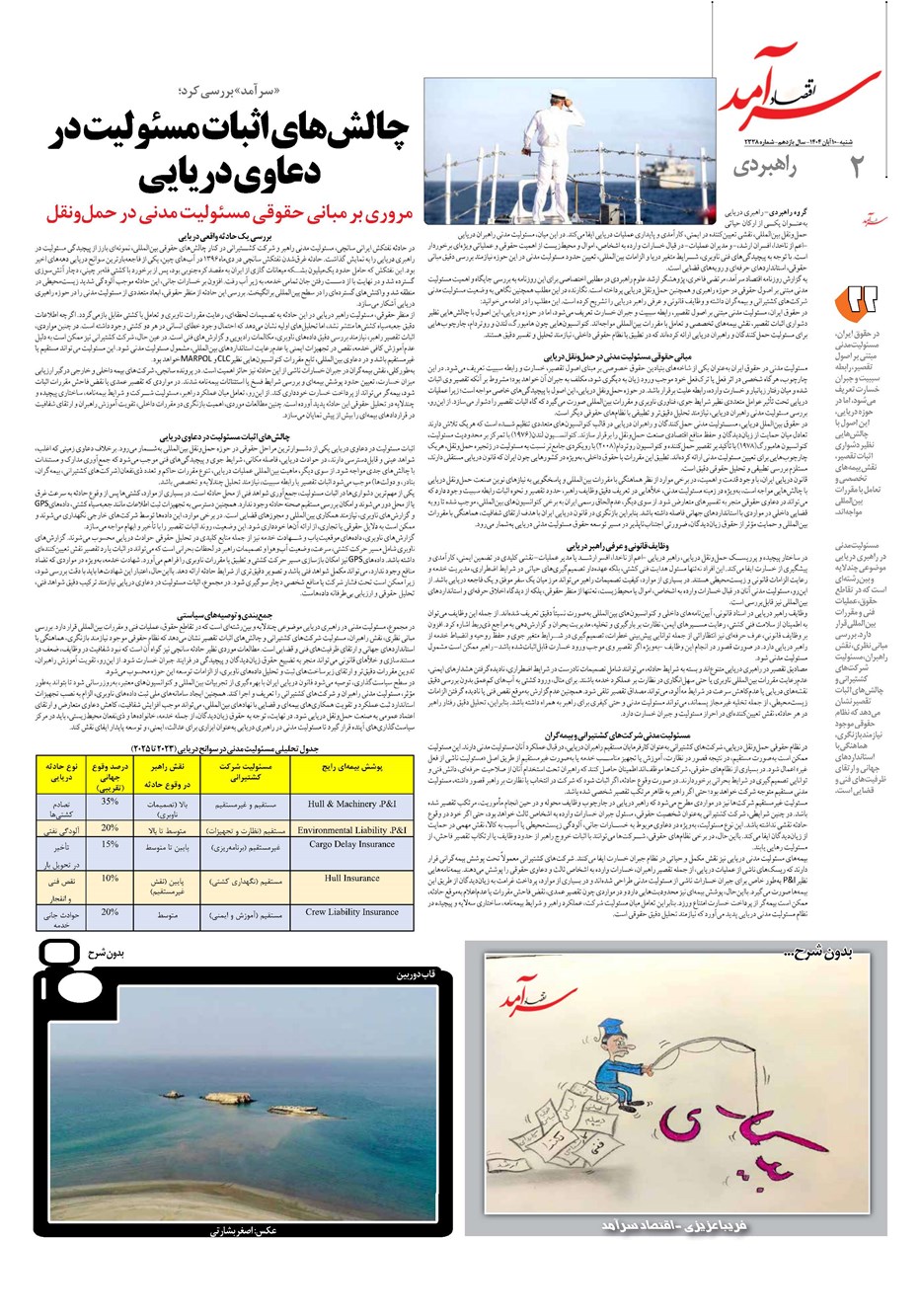 روزنامه تاریخ ۱۱ آبان ۱۴۰۴