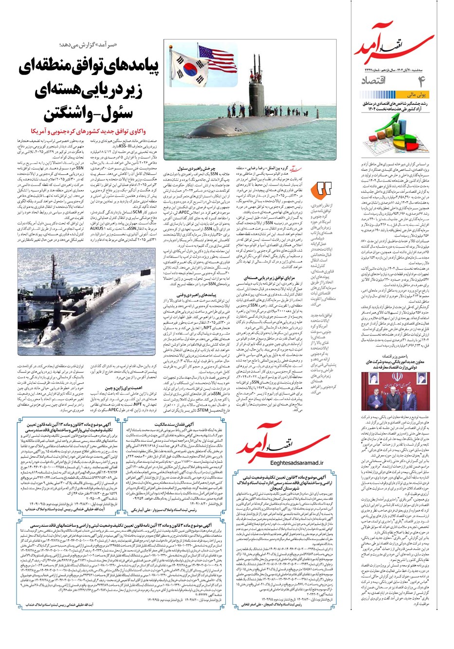 روزنامه تاریخ ۲۱ آبان ۱۴۰۴