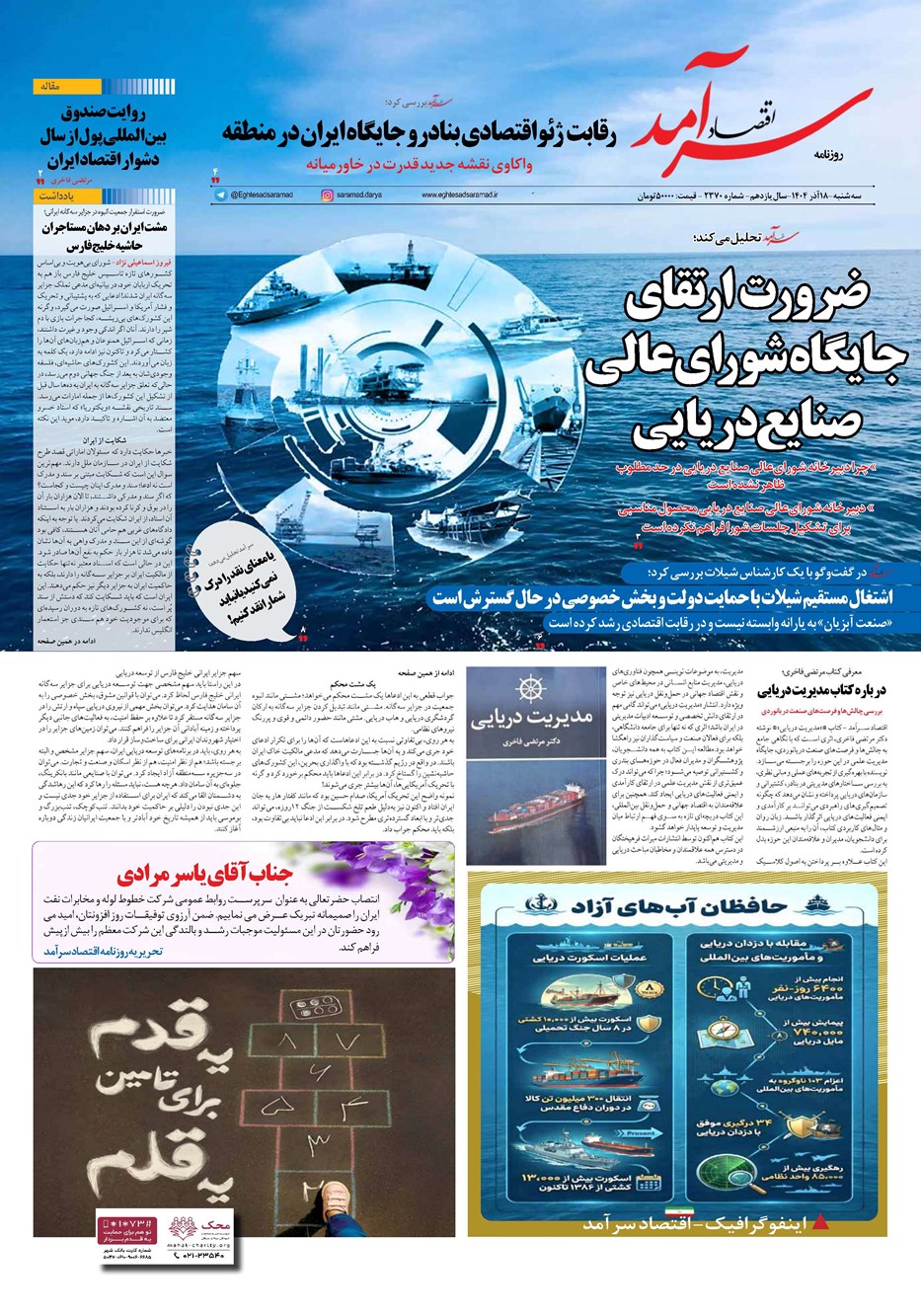 روزنامه تاریخ ۱۹ آذر ۱۴۰۴