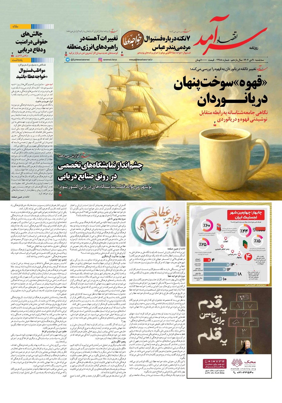 روزنامه تاریخ ۱۰ دی ۱۴۰۴