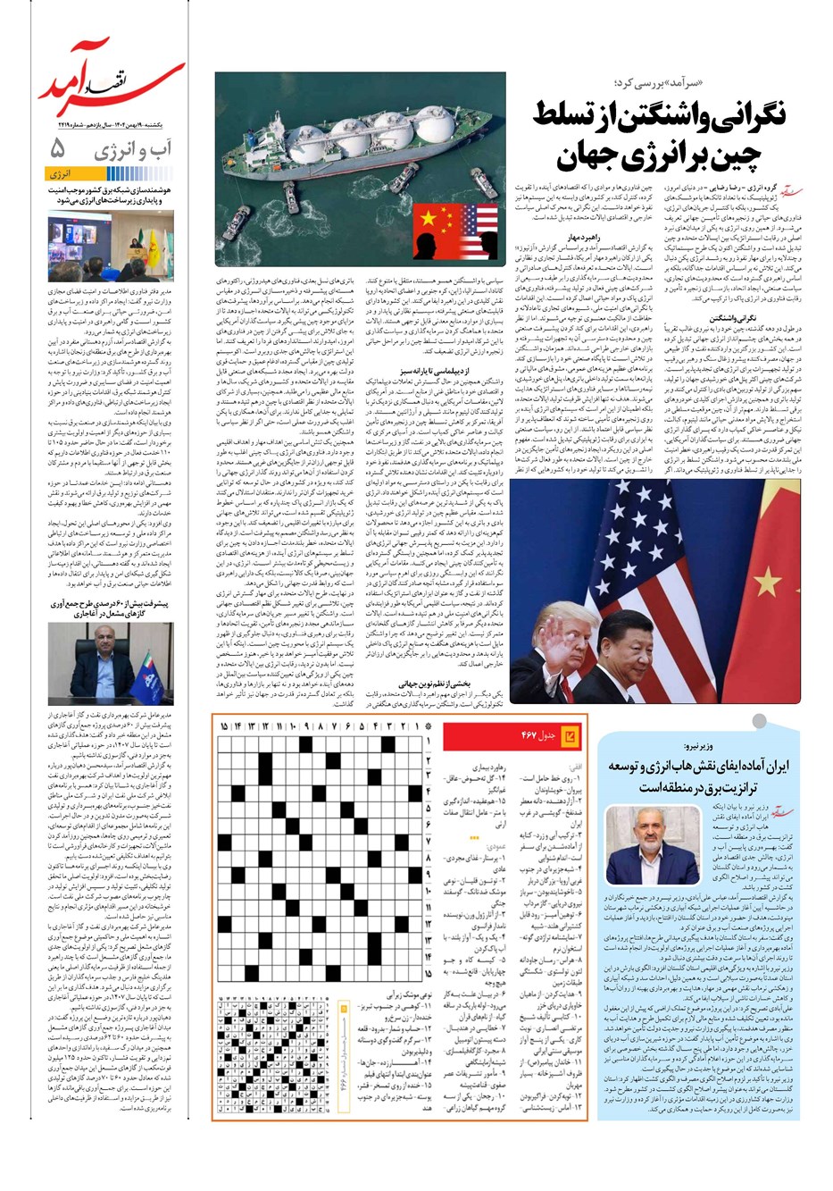 روزنامه تاریخ ۲۰ بهمن ۱۴۰۴