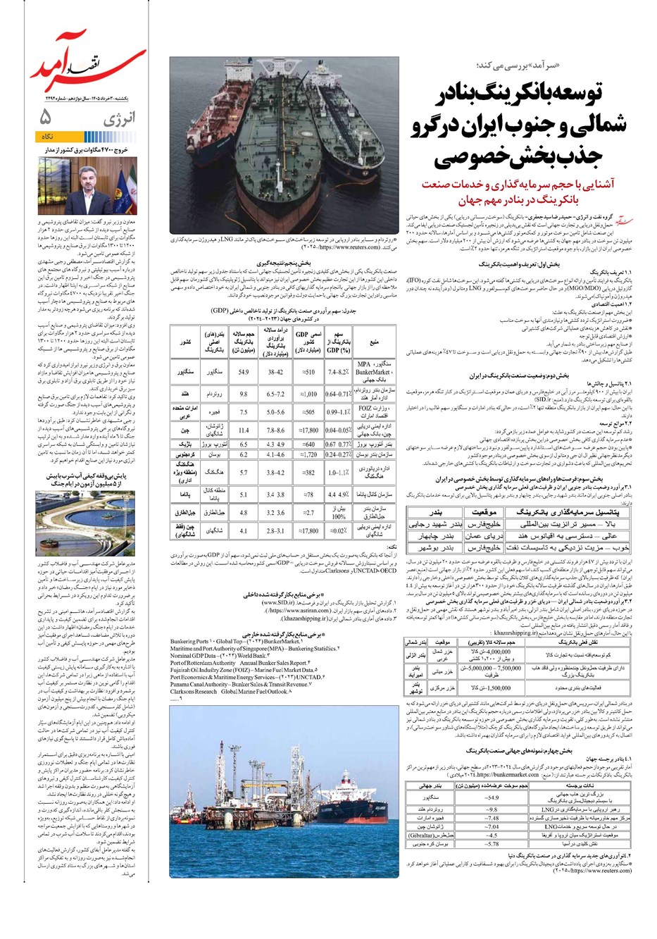 روزنامه تاریخ ۳ خرداد ۱۴۰۵