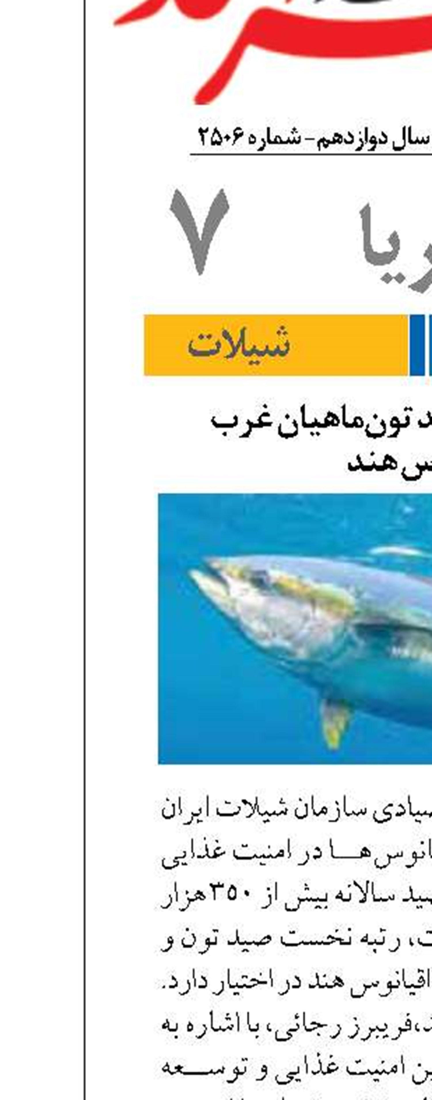 ایران در صدر صید تون‌ماهیان غرب اقیانوس هند