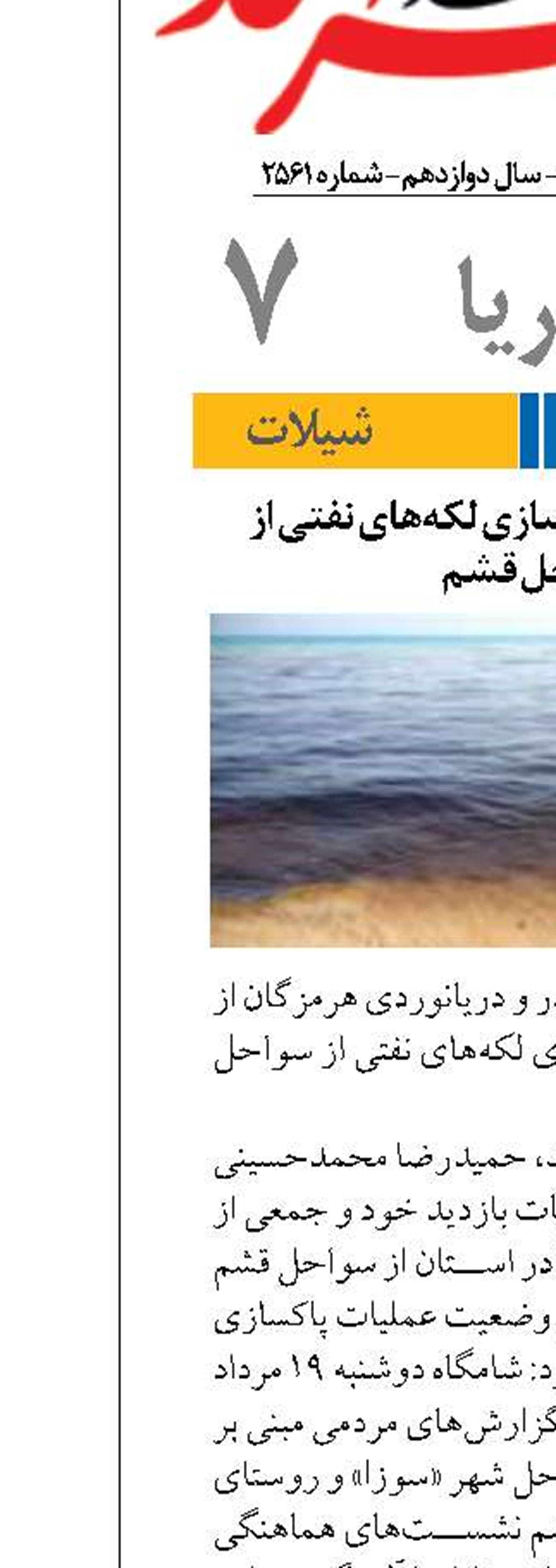 پایان عملیات پاکسازی لکه‌های نفتی از سواحل قشم
