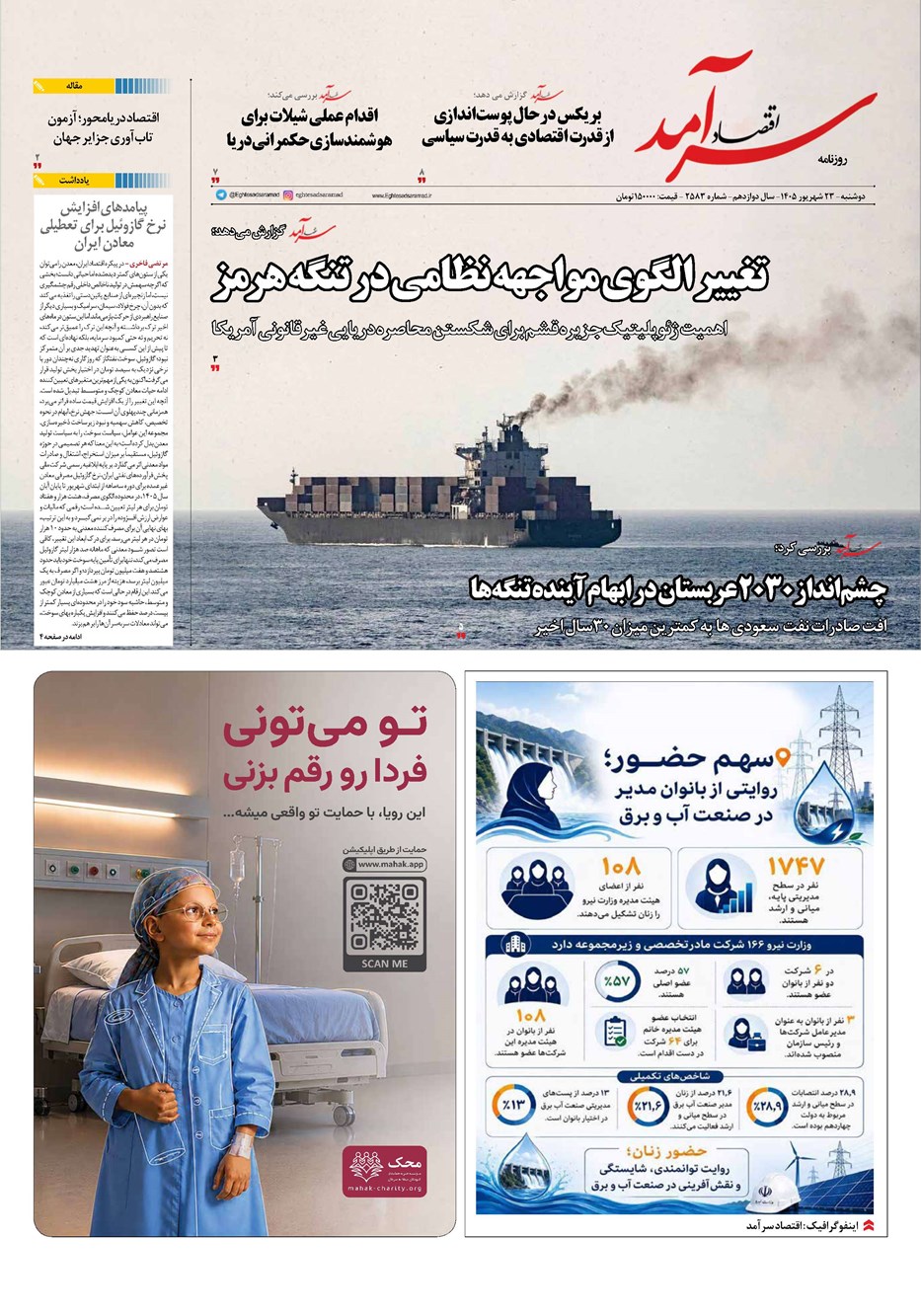 روزنامه تاریخ ۲۳ شهریور ۱۴۰۵