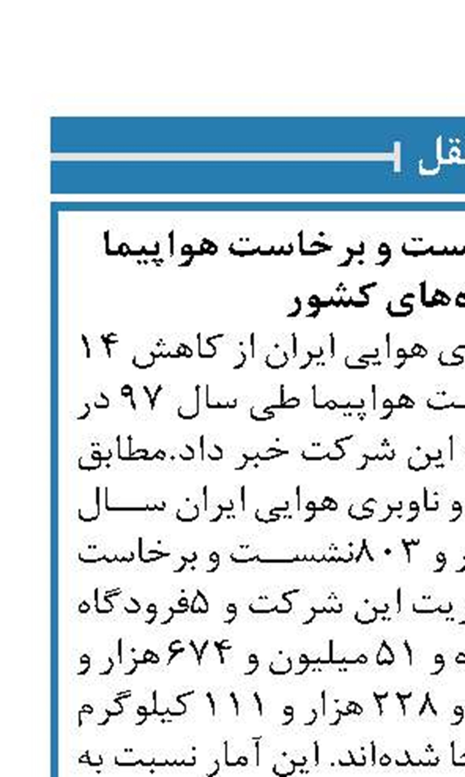کاهش ۱۴ درصدی نشست و برخاست هواپیما در فرودگاه‌های کشور