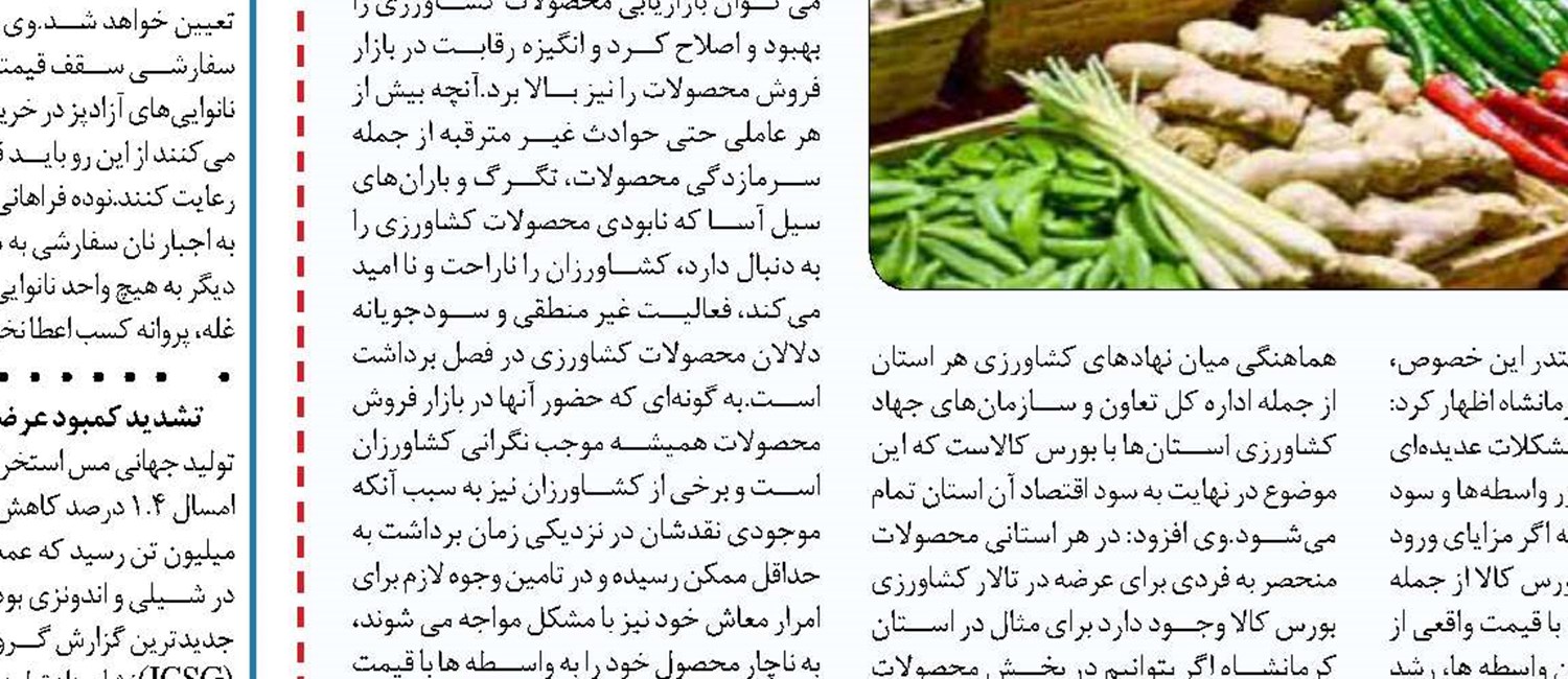 تدوین نقشه راه تنظیم بازار کشور