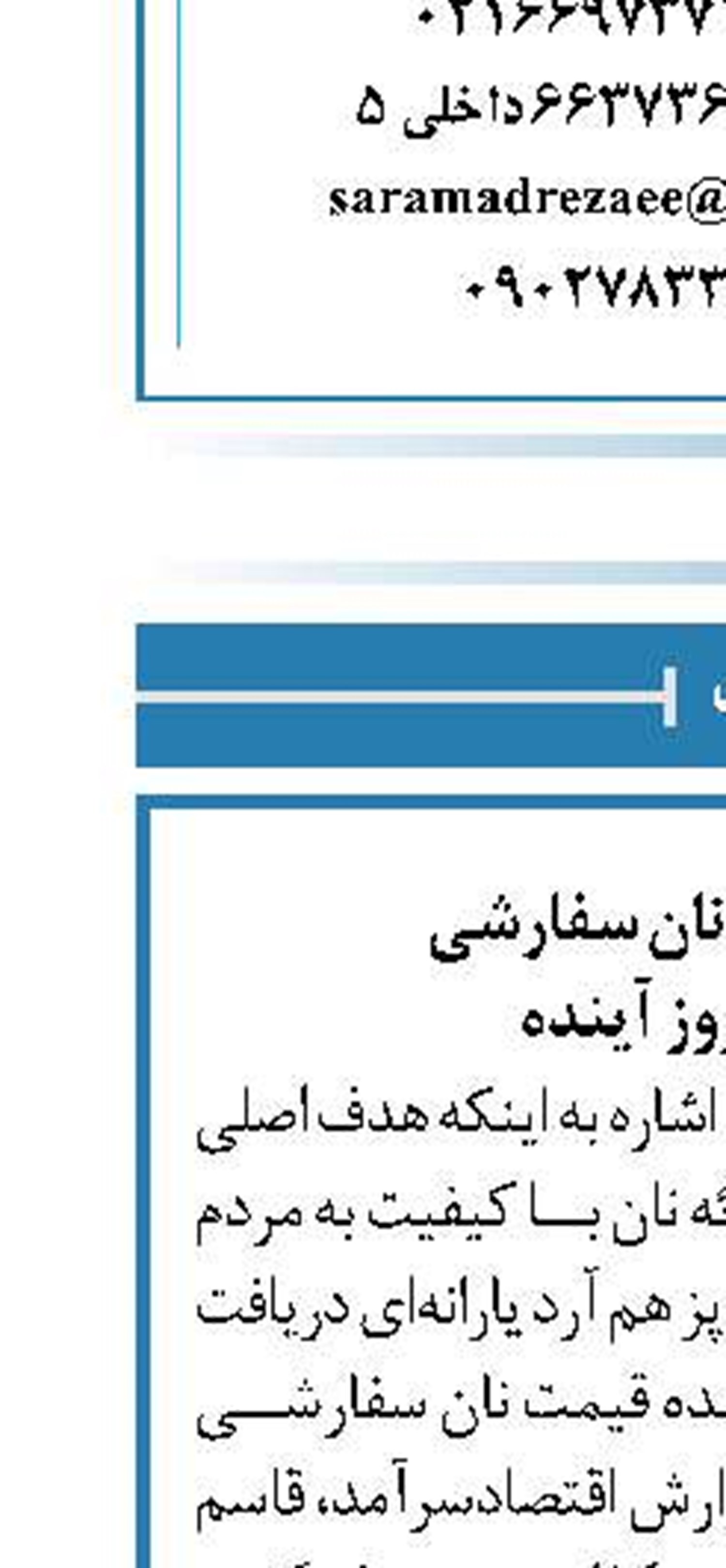 تعیین قیمت نان سفارشی  در چند روز آینده 